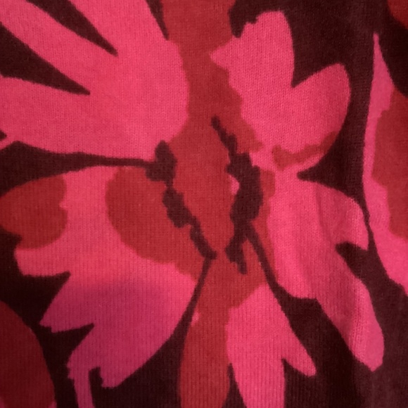 Charter Club Women's 100% Cashmere Floral-Print Long-Sleeve Sweater, size XL - Picture 3 of 7